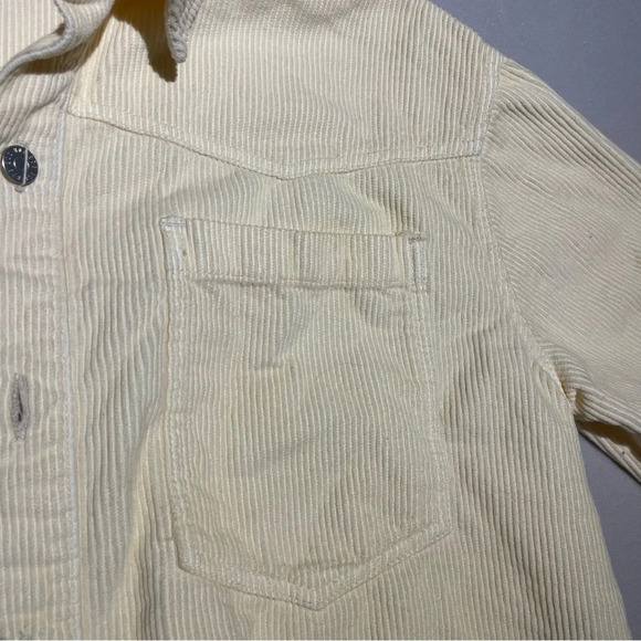 BDG Women's Pale Yellow Corduroy Cropped Boxy Oversized Baggy Jacket Sz Small - Picture 5 of 10